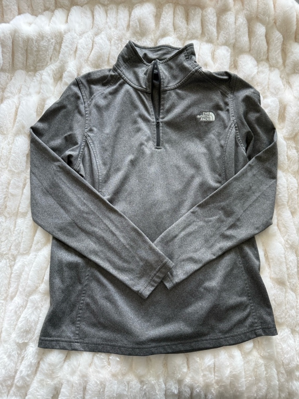 The North Face Women’s Zip-Neck Pullover Sweater - Charcoal Gray